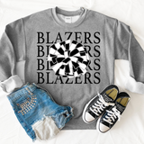 Blazers Repeat Cheer Bow DTF Print