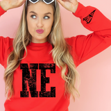 Grunge Block Nebraska DTF Print