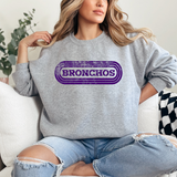 Bronchos Retro Team Oval DTF Print