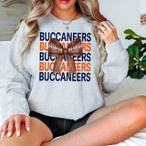Buccaneers Repeat Football Bow DTF Print