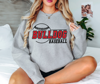 Bulldog Baseball 01 DTF Print