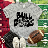 Distressed Bulldogs Stacked DTF Print