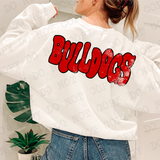 Distressed Wonky Bulldogs  DTF Print