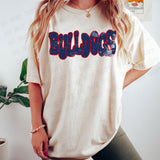 Distressed Wonky Bulldogs  DTF Print