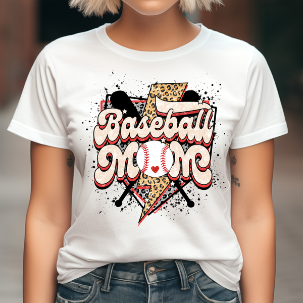 Baseball Mom Splatter DTF Print