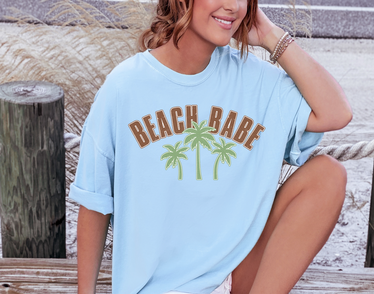 Beach Babe Palm Trees DTF Print – Torch Light