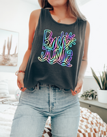 Neon Beach Junkie DTF Print