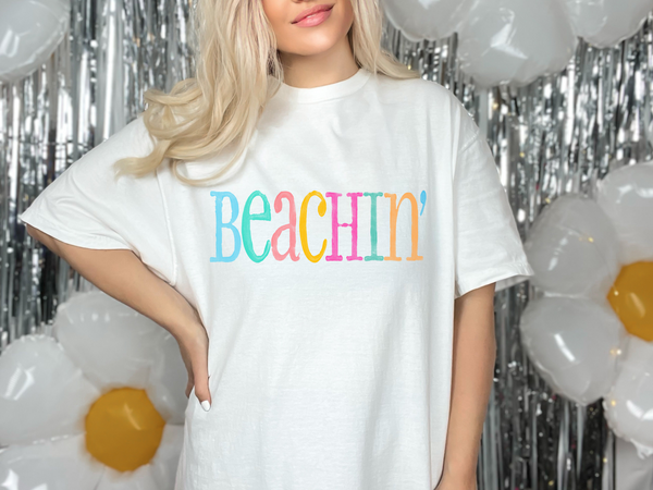 Watercolor Beachin DTF Print