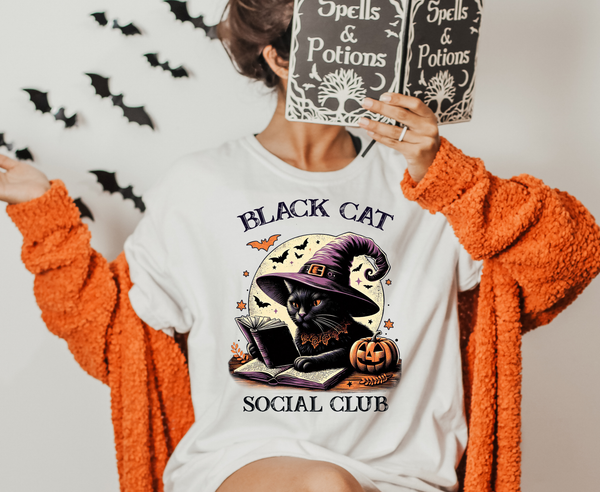 Black Cat Social Club DTF Print