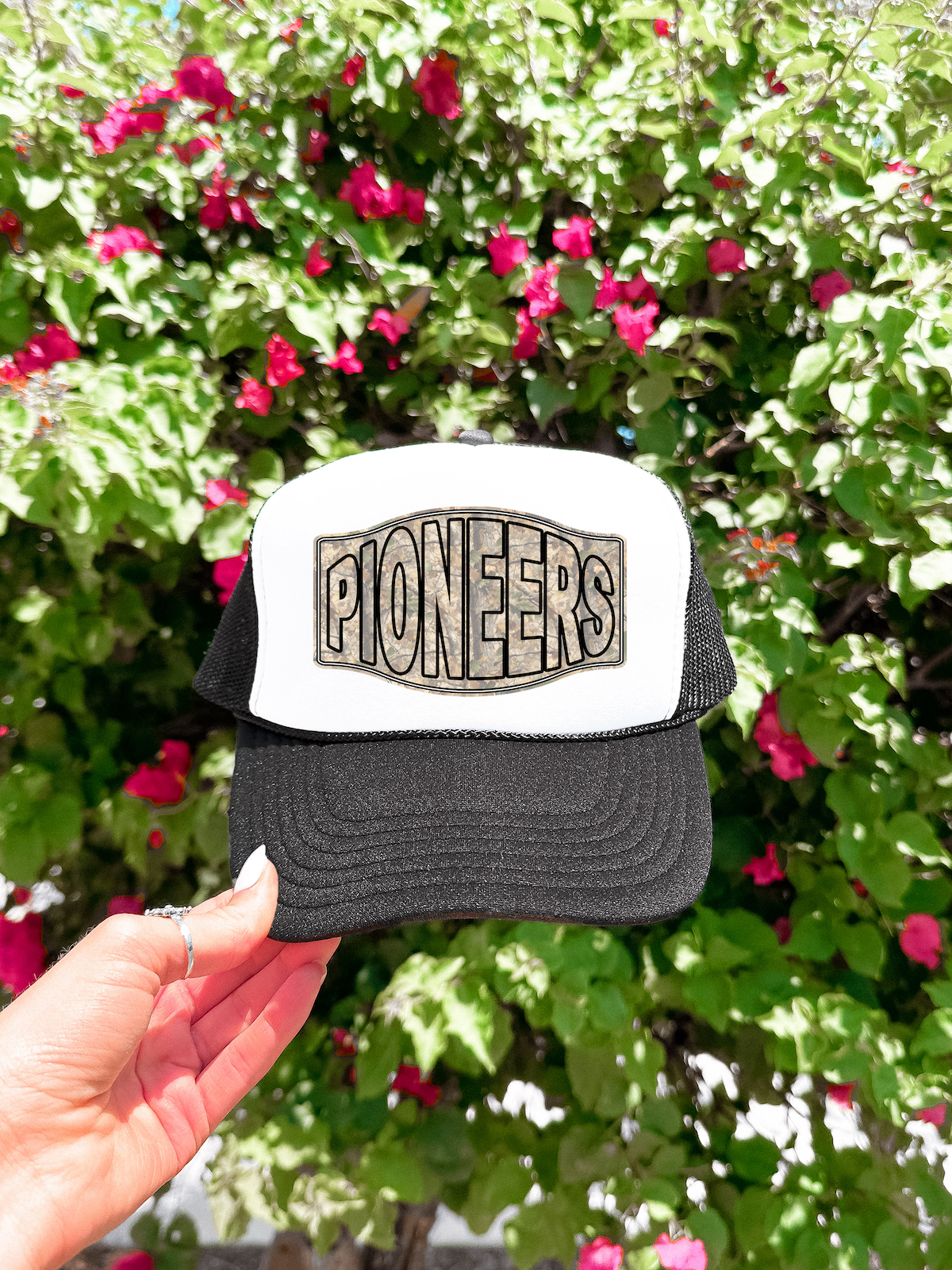 Pioneers Camo Badge DTF Print – Torch Light