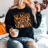 ’Tis the Season Fall Raccoon Coffee DTF Print