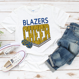 Blazers Cheer Glitter Effect DTF Print