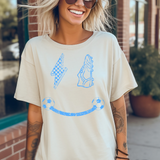 Distressed Soccer Smile DTF Print