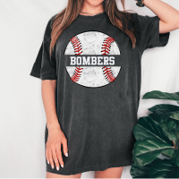 Bombers Distressed Baseball DTF Print
