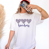 Bombers Checker Heart Trio DTF Print