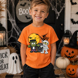 Frankenstein & Mummy Kids Halloween DTF Print
