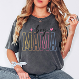 Boy Mama Colored Outline DTF Print