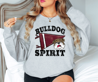 Bulldog Spirit Pennant DTF Print