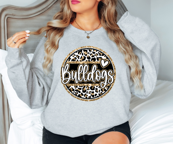 Bulldogs Faux Glitter Gold DTF Print