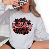 Bulldogs Glitter Pom Pom DTF Print