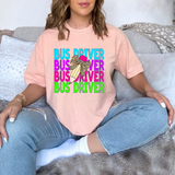 Bus Driver Bookworm Repeat Leopard Pencil DTF Print