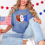 USA Paint Splatter DTF Print