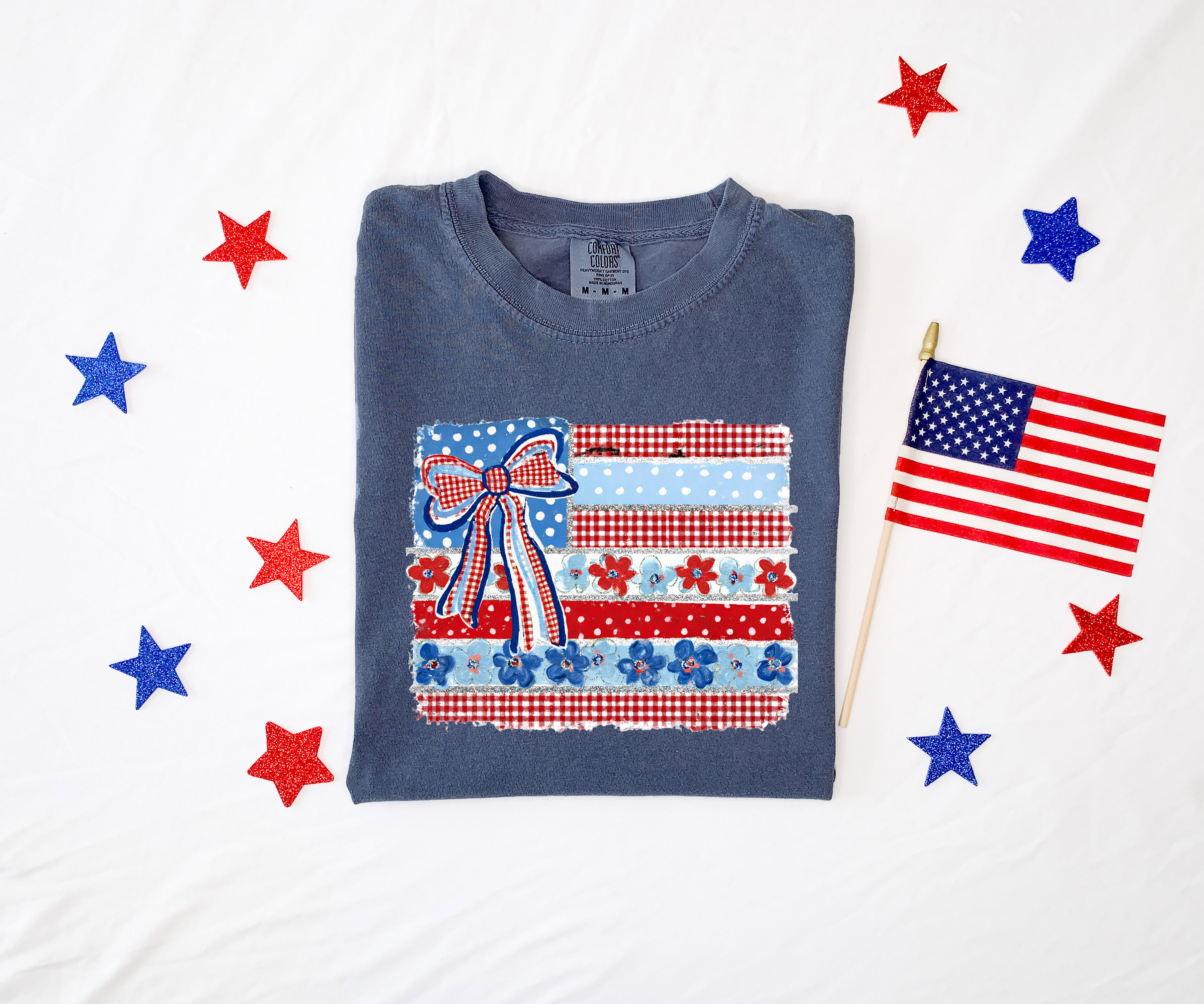 Daisy USA Flag DTF Print