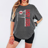 Lady Reds Team Volleyball Net Distressed DTF Print