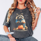 Waiting for Halloween Raccoon DTF Print