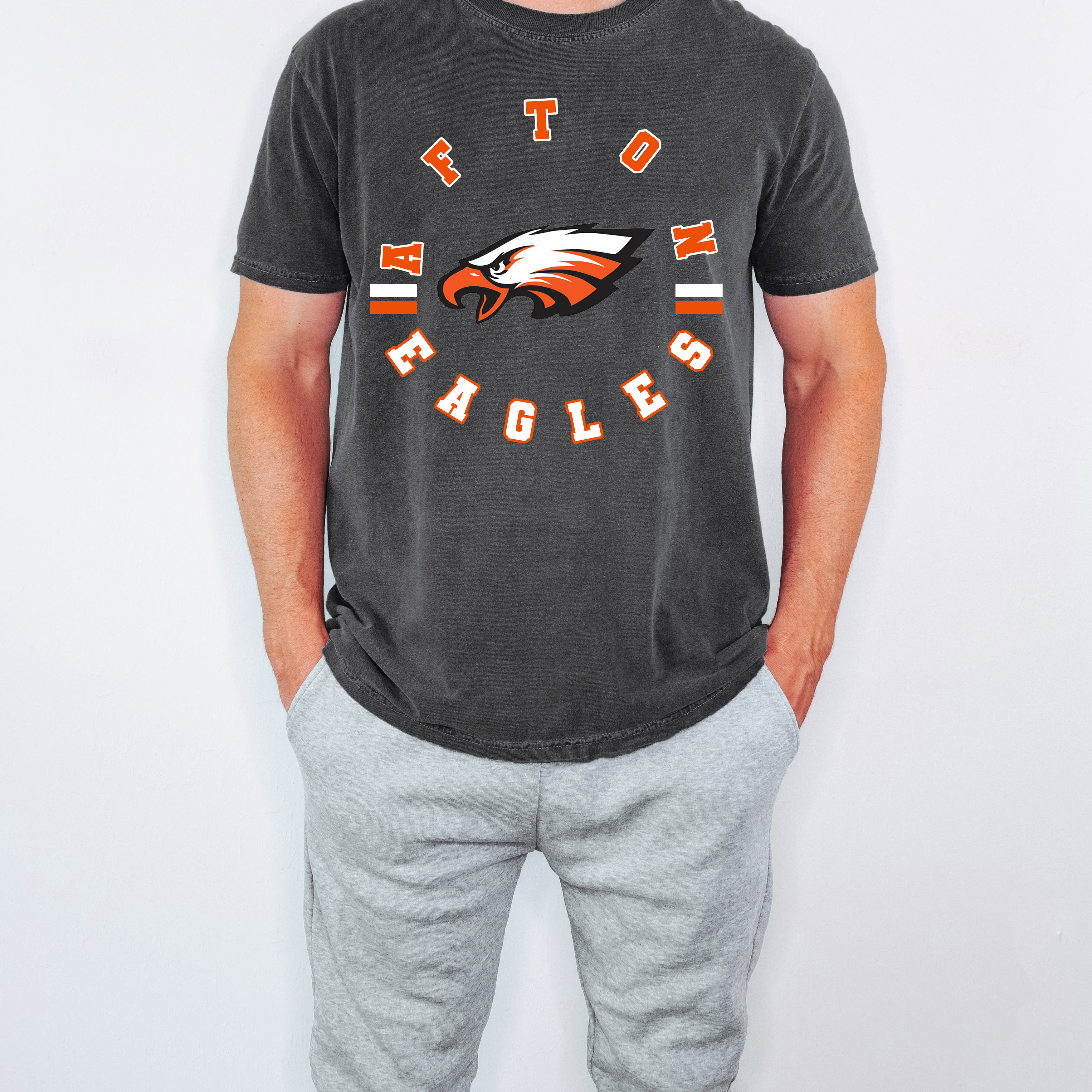 Afton Eagles Mascot Circle Team DTF Print