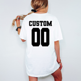 Custom Varsity Name Number DTF Print