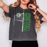 Gretna Team Volleyball Net Distressed DTF Print