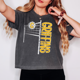 Griffins Team Volleyball Net Distressed DTF Print