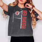 Red Raiders Team Volleyball Net Distressed DTF Print