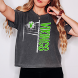 Vikings Team Volleyball Net Distressed DTF Print