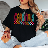 Checker Doodle Cardinals DTF Print