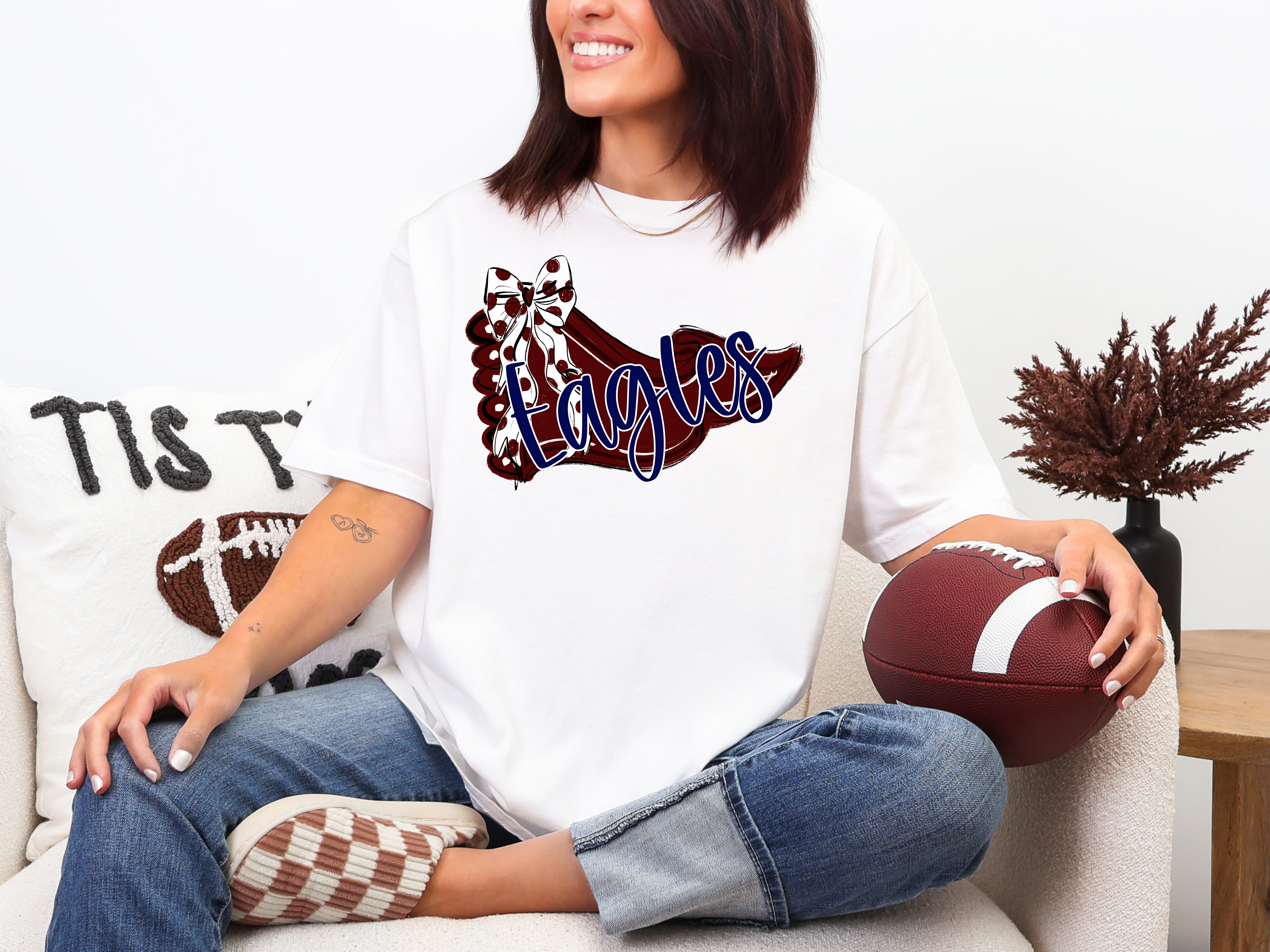 Preppy Eagles Pennant DTF Print