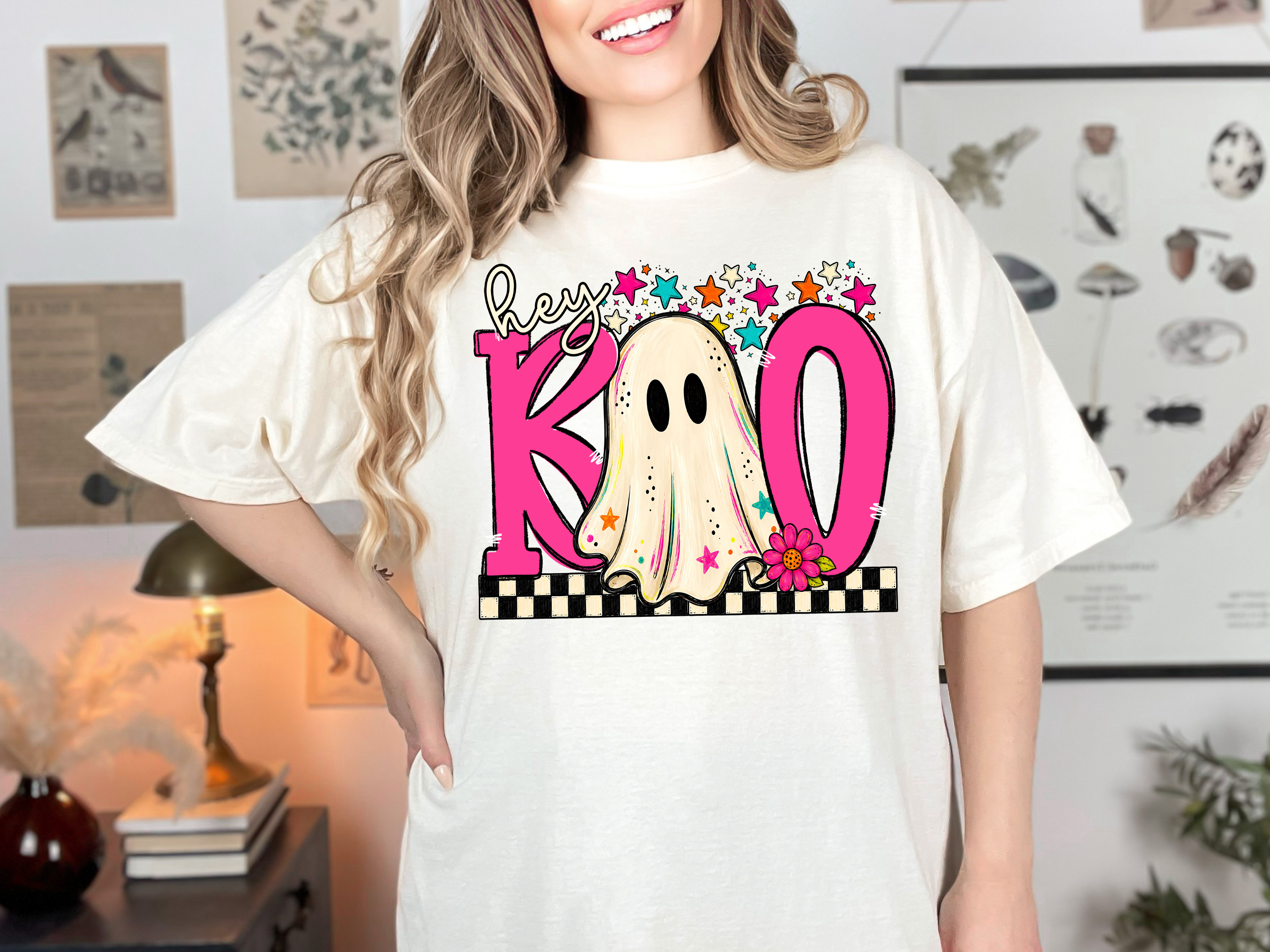 Hey Boo Ghost Halloween DTF Print