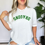 Dragons Upside Down Arch Varsity Team DTF Print