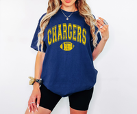 Chargers Football Arch DTF Print