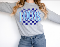 Distressed Locos Checker DTF Print