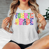 Fourth Grade Checker Sketch DTF Print