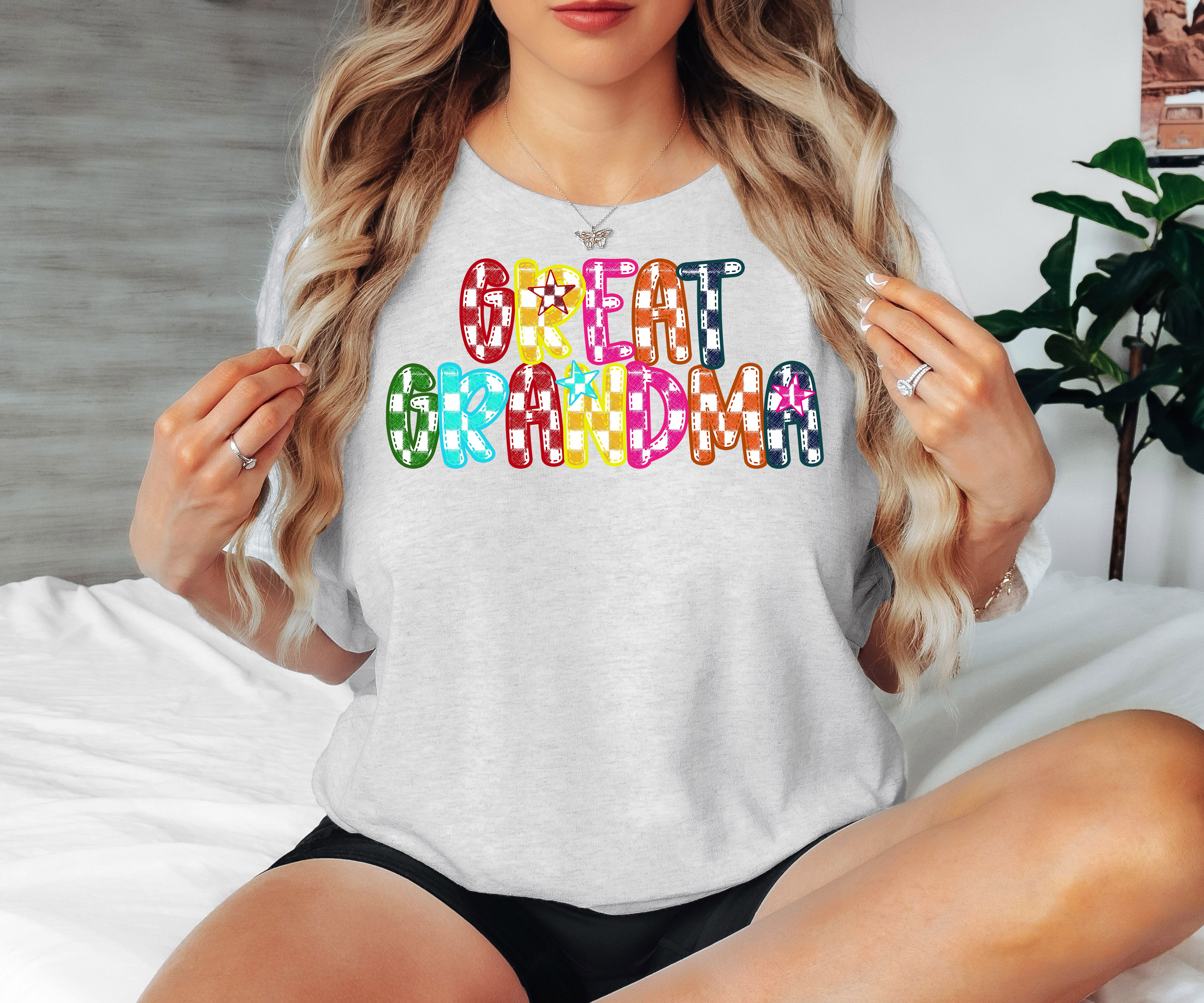 Great Grandma Checker Sketch DTF Print