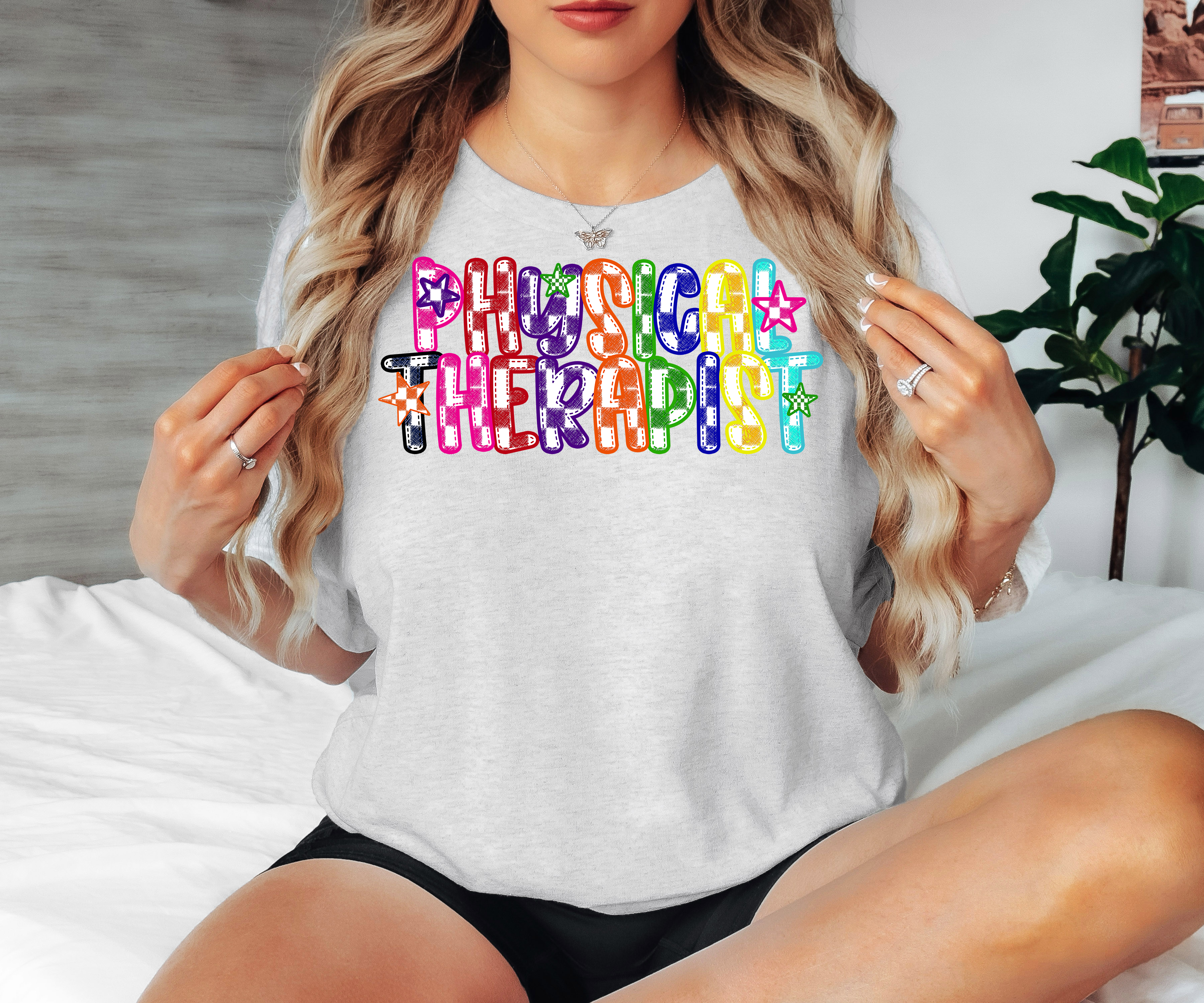 Physical Therapist Checker Sketch DTF Print