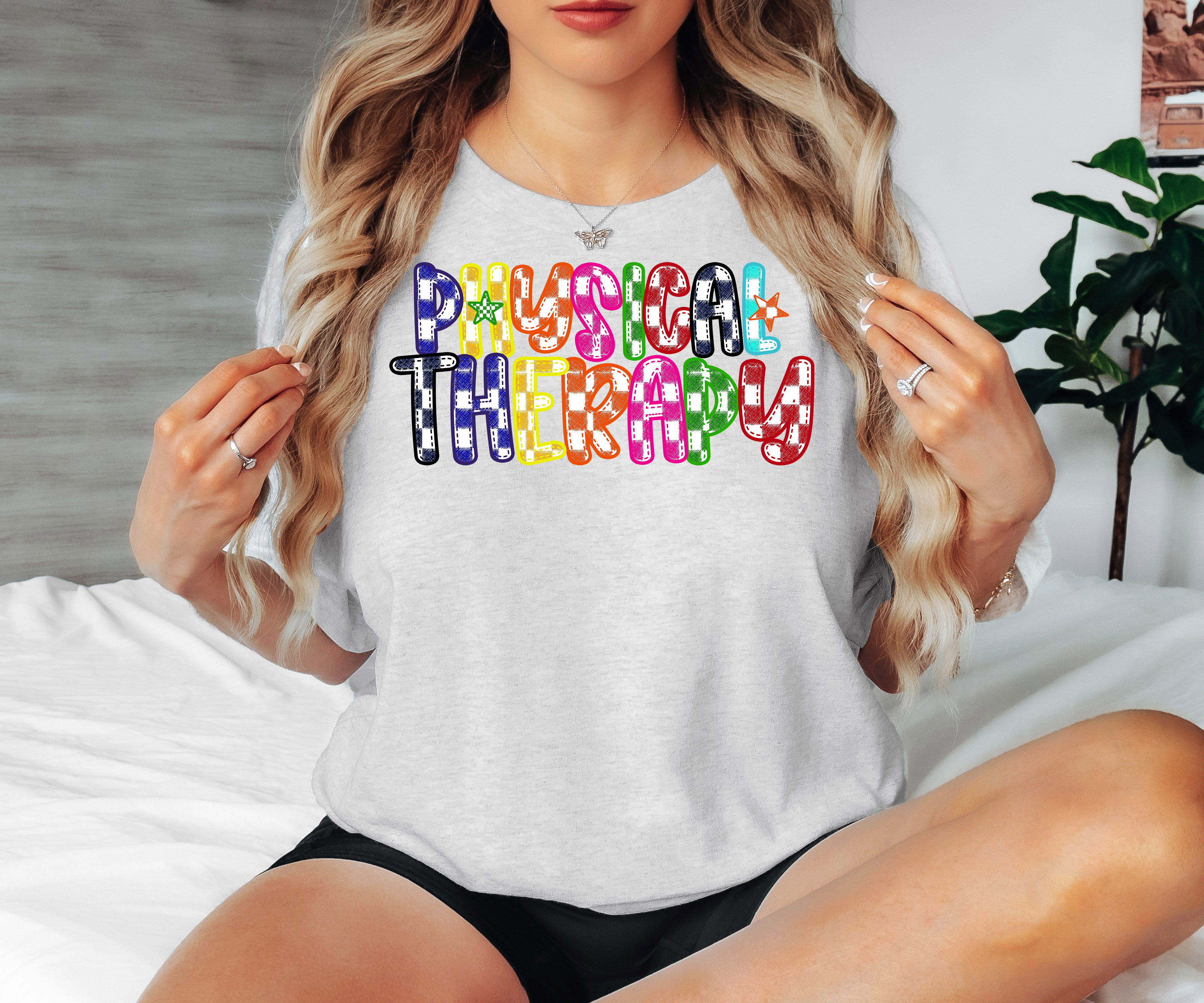 Physical Therapy Checker Sketch DTF Print
