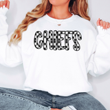Chiefs Checker Sketch DTF Print