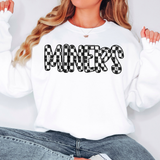 Miners Checker Sketch DTF Print