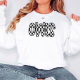 Owls Checker Sketch DTF Print