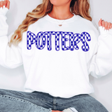 Potters Checker Sketch DTF Print