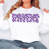 Ravens Checker Sketch DTF Print